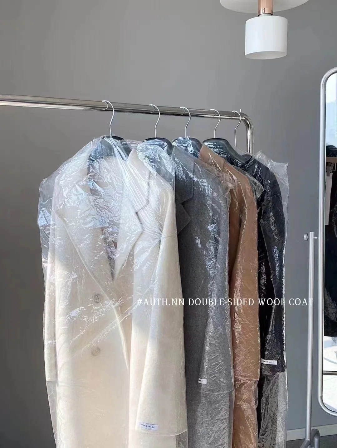 2025 Autunno Donna Cappotto di lana con petto abbassato Moda Stile sciolto Donna Abiti invernali Cappotti lunghi Top Nuovo 5