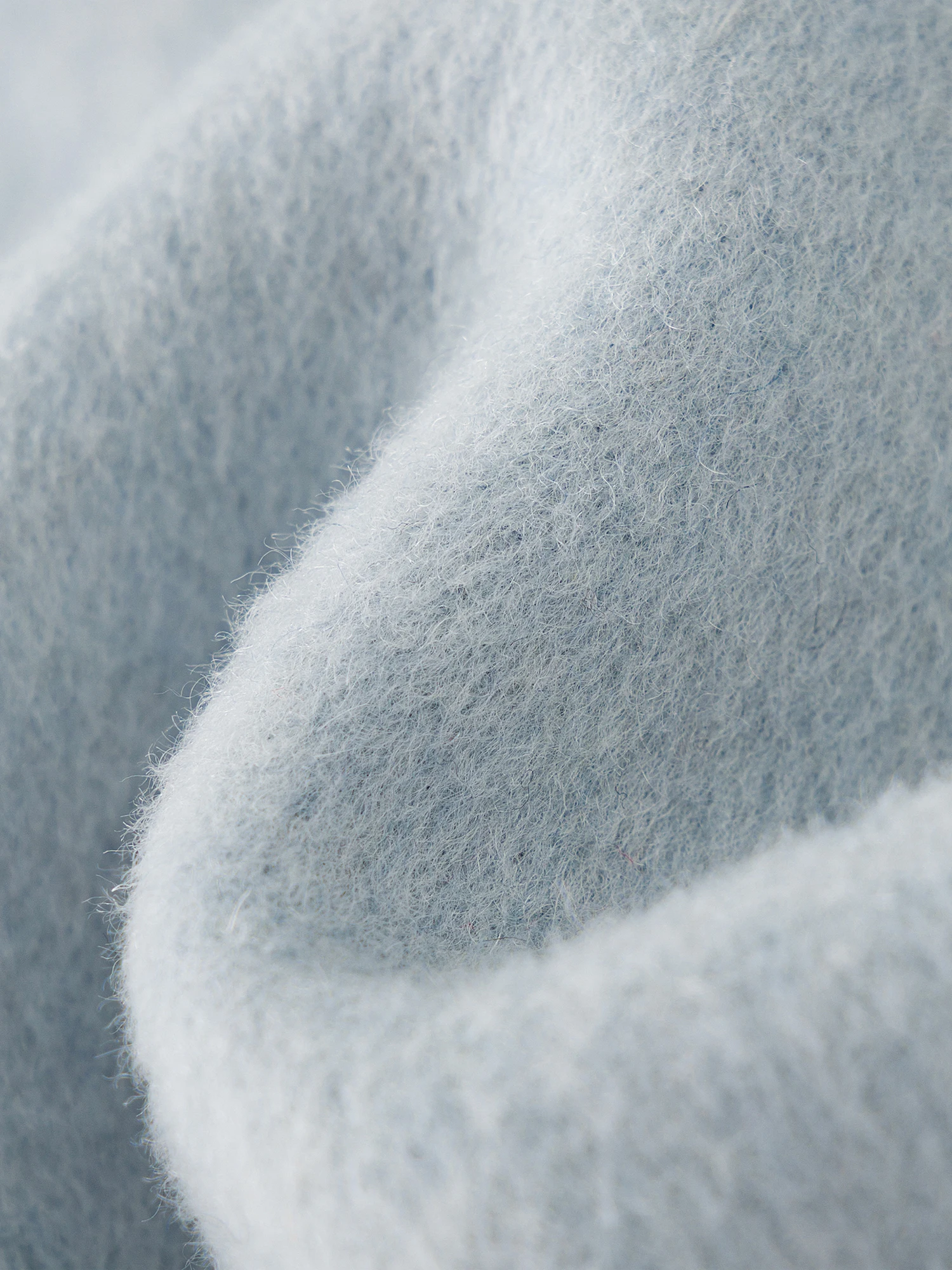 FSLE Cappotto di lana con colletto doppiopetto in cashmere Donna 2025 Pendolarismo invernale Cappotto semplice pigro allentato casual azzurro 4