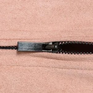 HH Donna Primavera Moda Colletto alla coreana Tinta unita Maniche lunghe Cerniera Giacca in pelle scamosciata Donna Chic Casual Sport Street Style Giacche 1