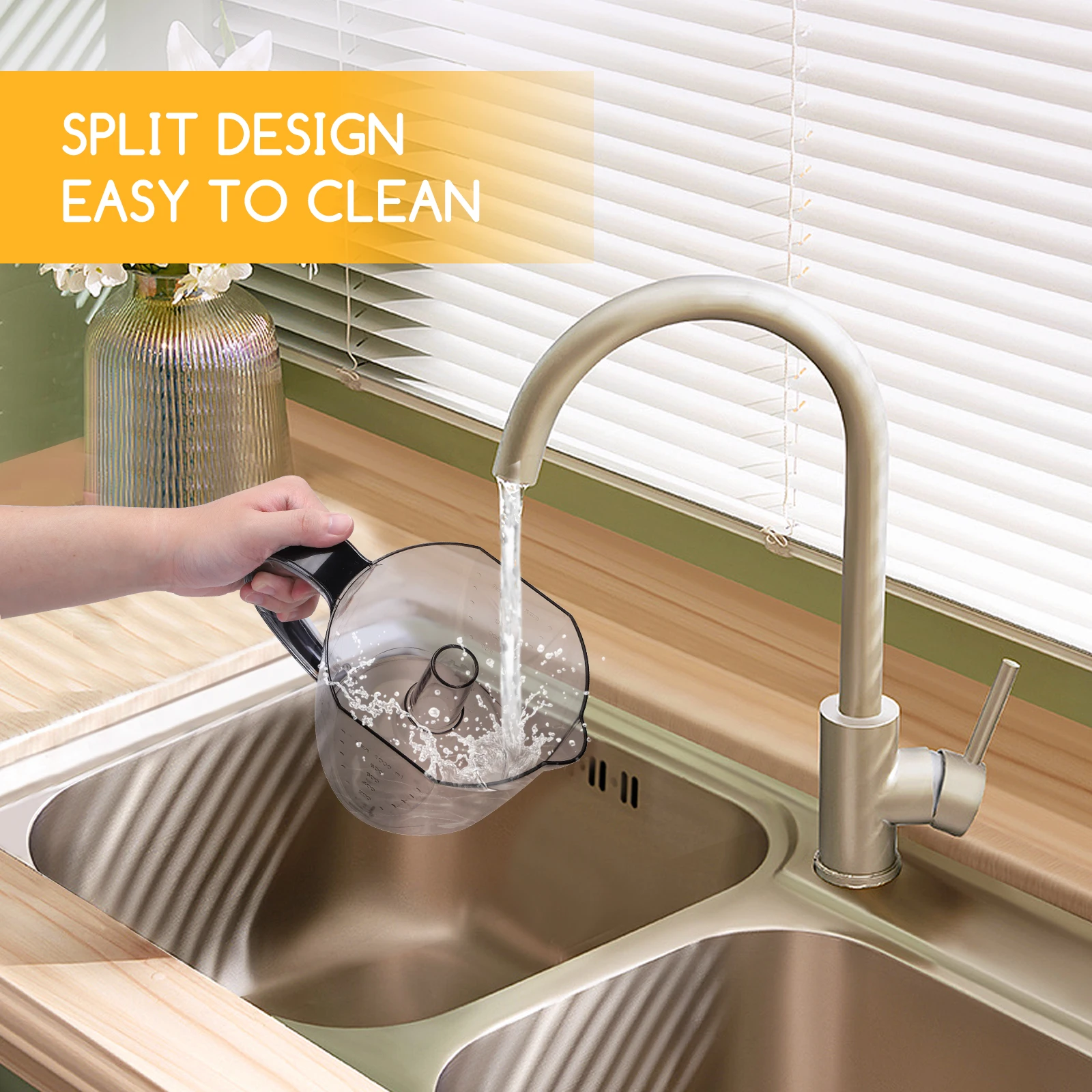 Aigostar Thomas spremiagrumi elettrico 40 Watt 700 ml, spremiagrumi con beccuccio gocciolante, 2 coni intercambiabili. Senza BPA 4