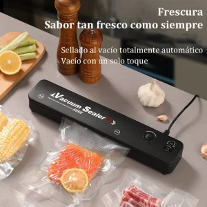 Confezionatrice sottovuoto 220V/110V con sacchetto sottovuoto gratuito da 10 pezzi sigillatrice sottovuoto per alimenti nera per la casa 1