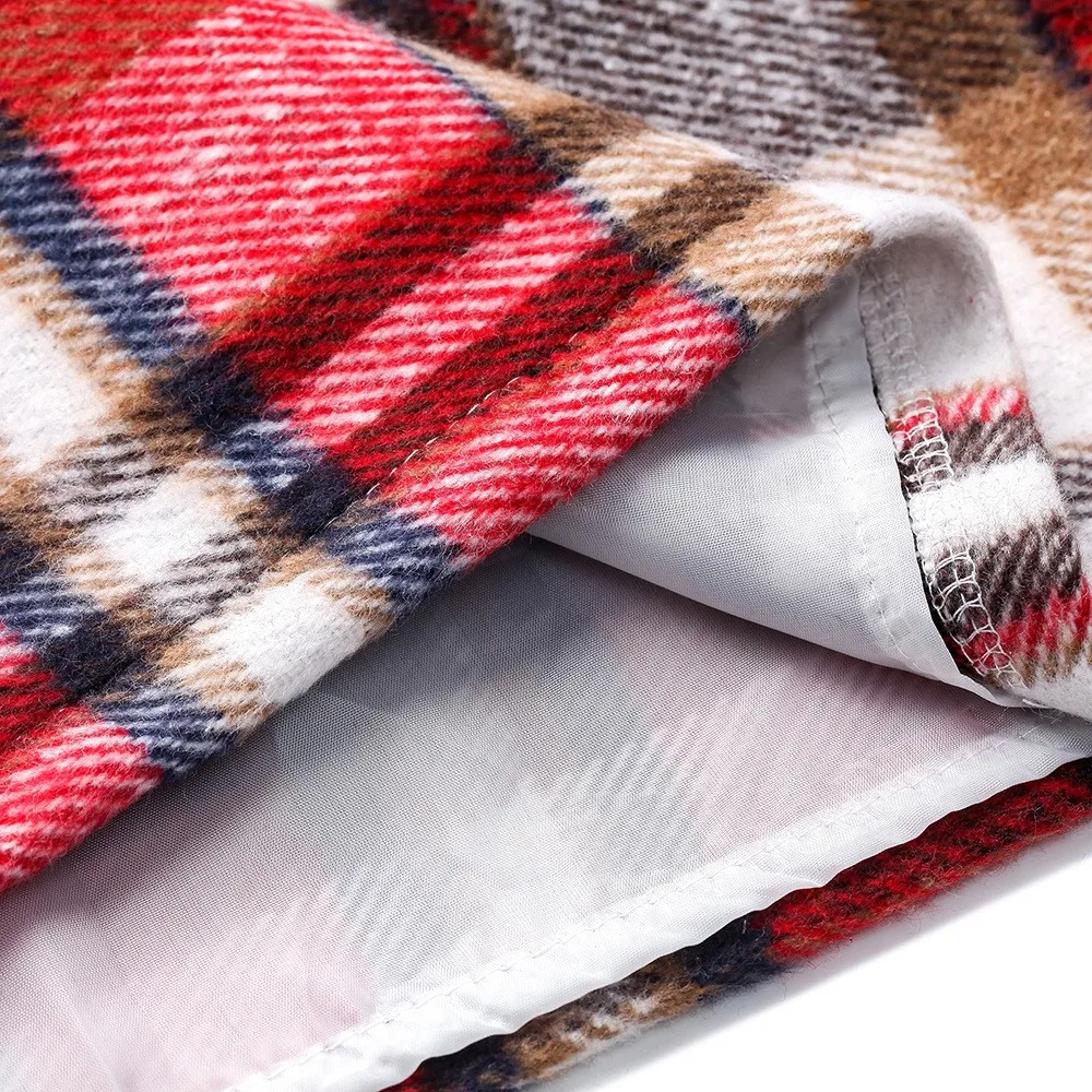 Autunno/Inverno Gonna scozzese a vita alta Abito attillato in lana Gonna sexy che abbraccia l'anca Gonna femminile in lana a-line Mini abito per le donne 5