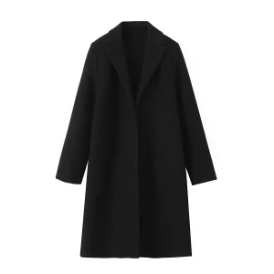 2025 abbigliamento da donna nuovo stile europeo abbigliamento da donna nuova moda temperamento casual semplice cappotto di stoffa cappotto di lana 1