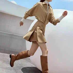 AMII Pantaloncini casual minimalisti Gonne Donna a vita alta 2025 Primavera Nuova moda Pendolare Gonna a trapezio dritta 12343035 1