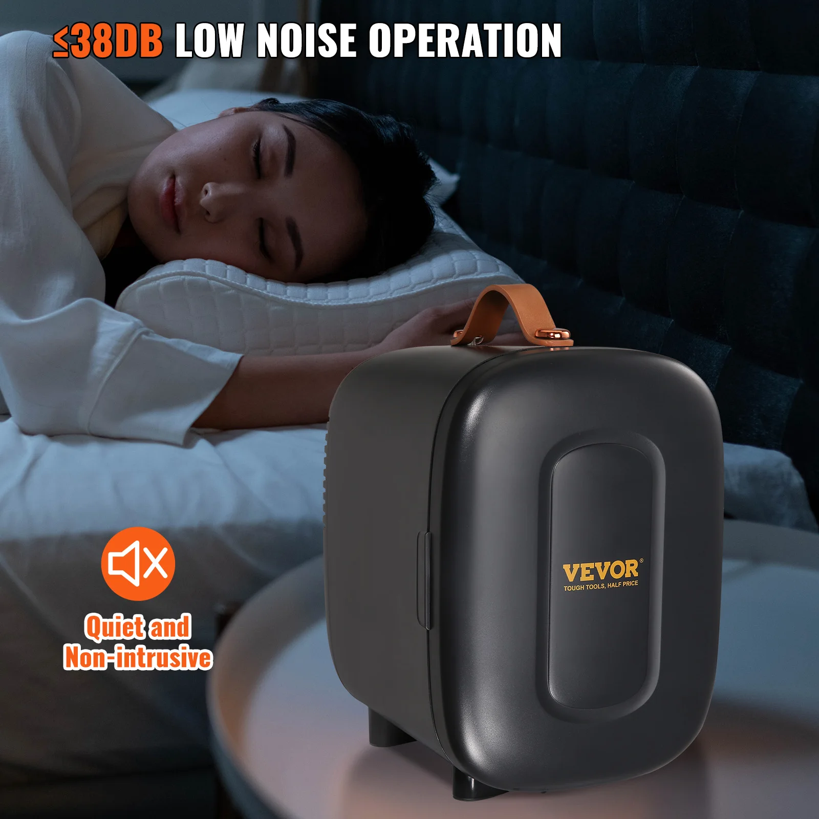 SucceBuy Mini frigorifero da scrivania da 4 litri Refrigerazione per auto Mantieni il dispositivo di raffreddamento Cosmetici portatili Maschera di calore calda Bevanda per dormitorio domestico 5