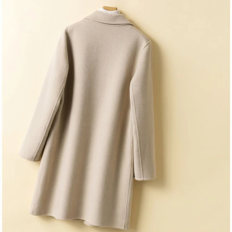 2024 nuove donne di inverno moda comodo cappotto di lana Lady Chic versatile tinta unita esterno quotidiano cappotto in pile termico giacche 5