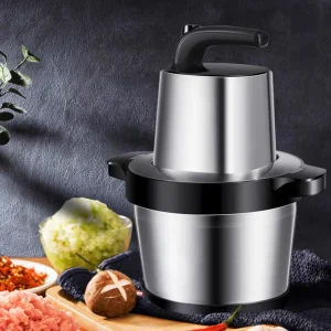 Tritacarne elettrico da 4500 W, tritatutto da cucina professionale e robot da cucina con frullatore in acciaio inossidabile per verdure e aglio 1