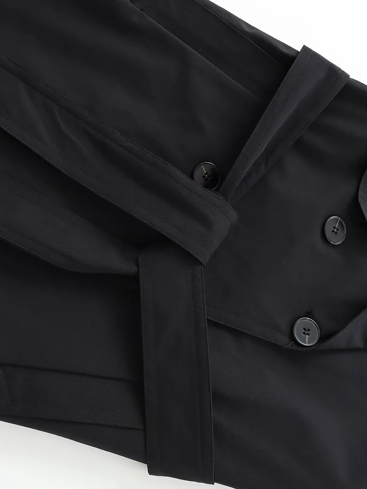 2024 autunno inverno nuove donne Casual lungo cappotto di lana retrò tinta unita da donna risvolto giacca doppiopetto giacca con cintura femminile 4