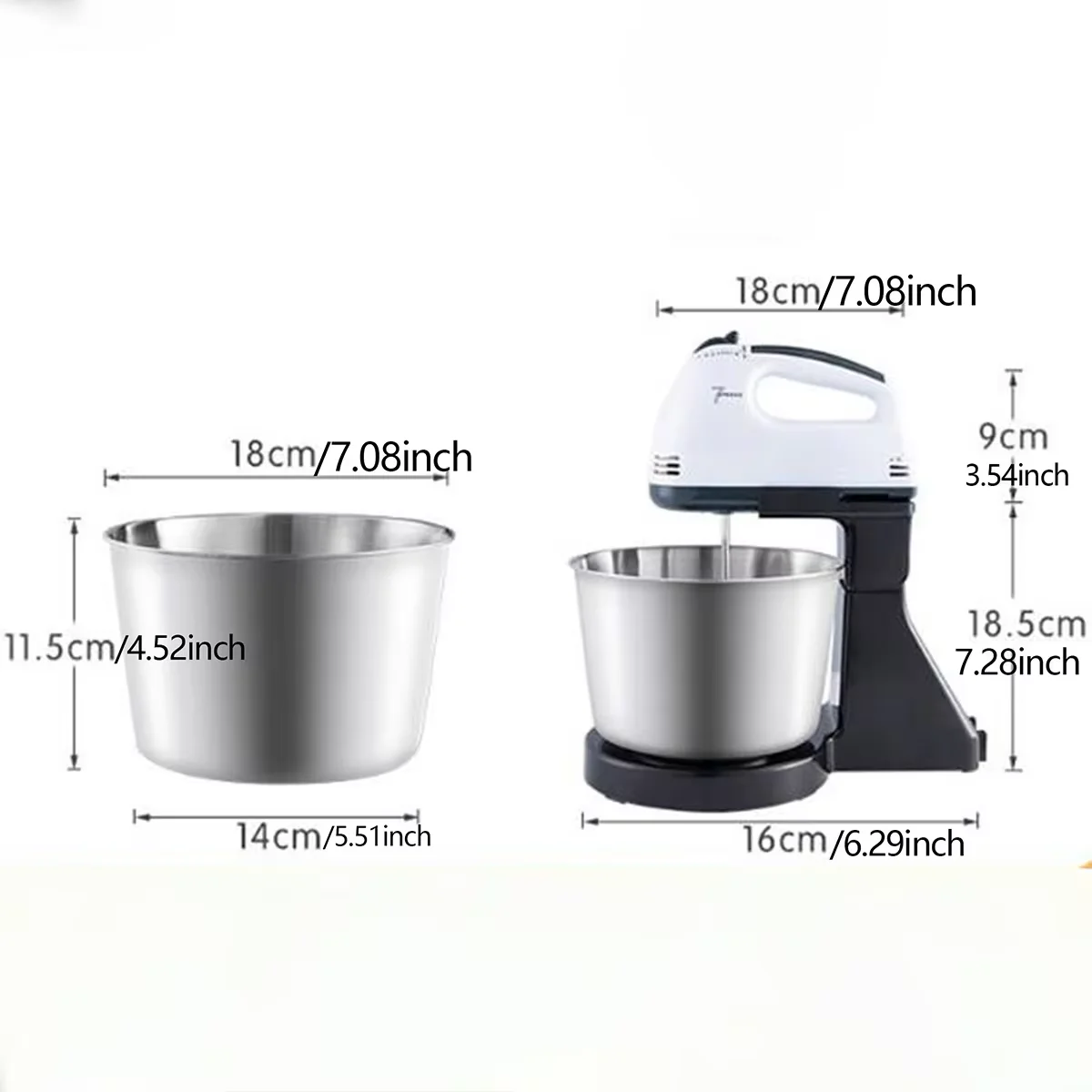 Macchinari da cucina 1 pezzo, miscelatore verticale da cucina elettrico multifunzionale, con gancio per impastare, frullino per le uova e robot da cucina. 6