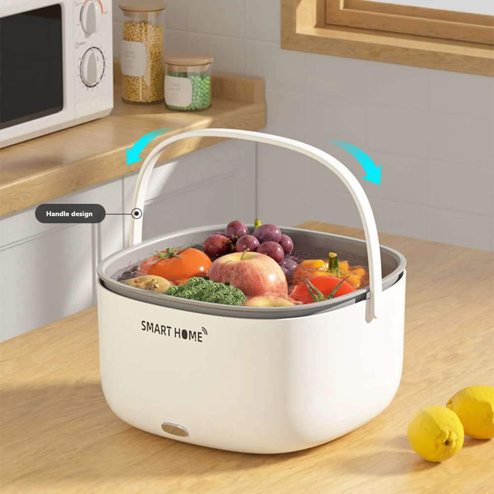 Macchina per la pulizia delle frutta ad ultrasuoni con manico Rondelle elettriche per verdure Gadget da cucina wireless per bottiglie da tavola 3