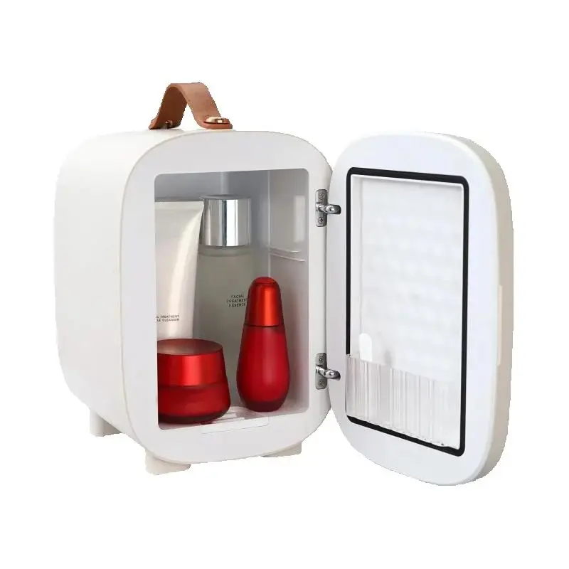 SucceBuy Mini frigorifero per la cura della pelle 4 L/6 lattine Simpatico frigorifero per trucco per cosmetici Bevanda Frutta Latte Muto Piccolo frigorifero 1