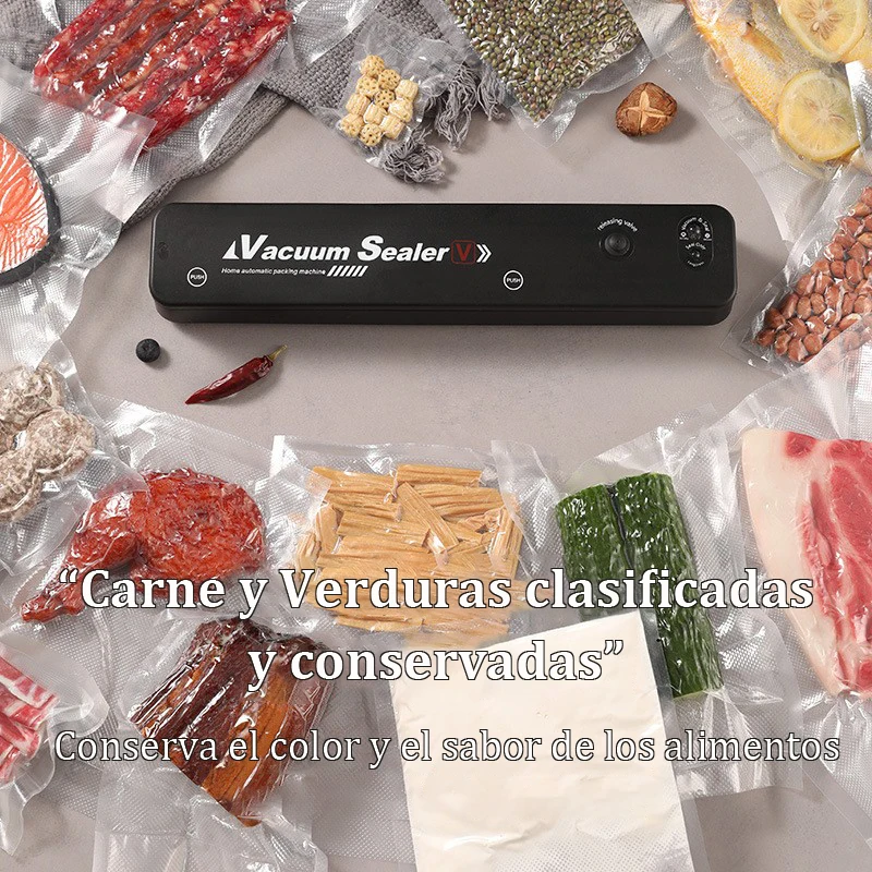 Confezionatrice sottovuoto 220V/110V con sacchetto sottovuoto gratuito da 10 pezzi sigillatrice sottovuoto per alimenti nera per la casa 3