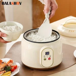 Cuociriso elettrico 1.8L pentola di riso portatile MultiCooker per uso domestico macchina da cucina intelligente antiaderente a basso contenuto di zucchero per cucina e casa 1