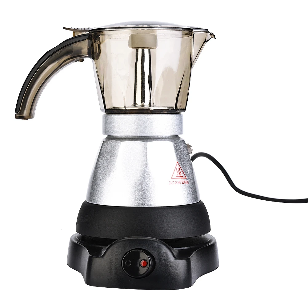 Da 3 a 6 Cup Maker Electric Italian Coffee Top Moka Pot Percolators Tool cartuccia filtro EU Plug alluminio 220V 2