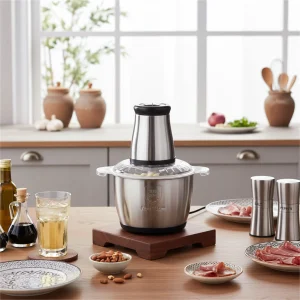 Tritacarne in acciaio inossidabile da 3 litri, tritacarne elettrico da cucina con gnocchi, lama staccabile per una facile pulizia 1