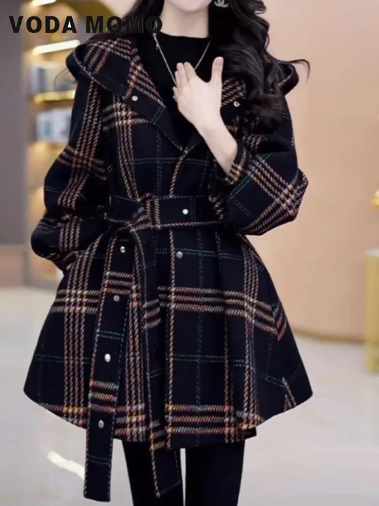 Cappotto caldo autunno inverno donna 2024 Giacca stile pendolarismo Design coreano Capispalla ampio doppio petto stile vintage 1