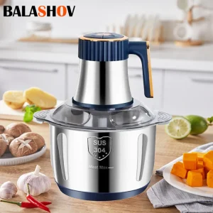 Tritacarne elettrico 5L frantoio per alimenti in acciaio inossidabile 304 affettatrice per verdure multifunzionale tritacarne robot da cucina per bambini 1