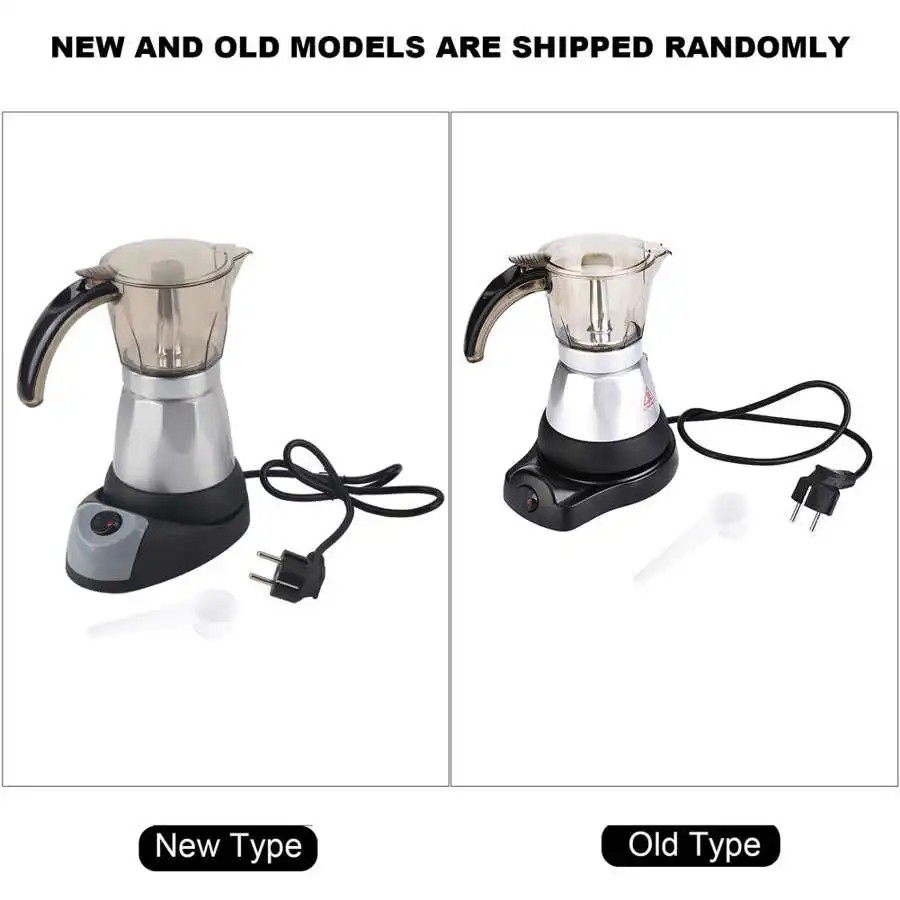 Da 3 a 6 Cup Maker Electric Italian Coffee Top Moka Pot Percolators Tool cartuccia filtro EU Plug alluminio 220V 6