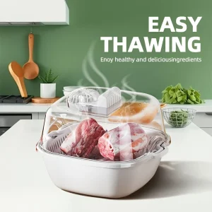 Scongelatore per alimenti 4 in 1 Macchina per scongelamento con ricarica USB Macchina per scongelamento portatile per la conservazione della freschezza per la scongelamento degli alimenti in cucina e in casa 1