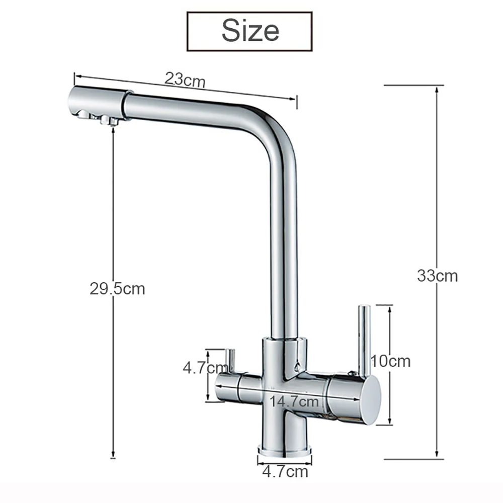 Rubinetto da cucina filtrato Rubinetto purificatore in ottone nero Doppio spruzzatore Acqua potabile Nero con faretto Miscelatore lavello Torneira 6