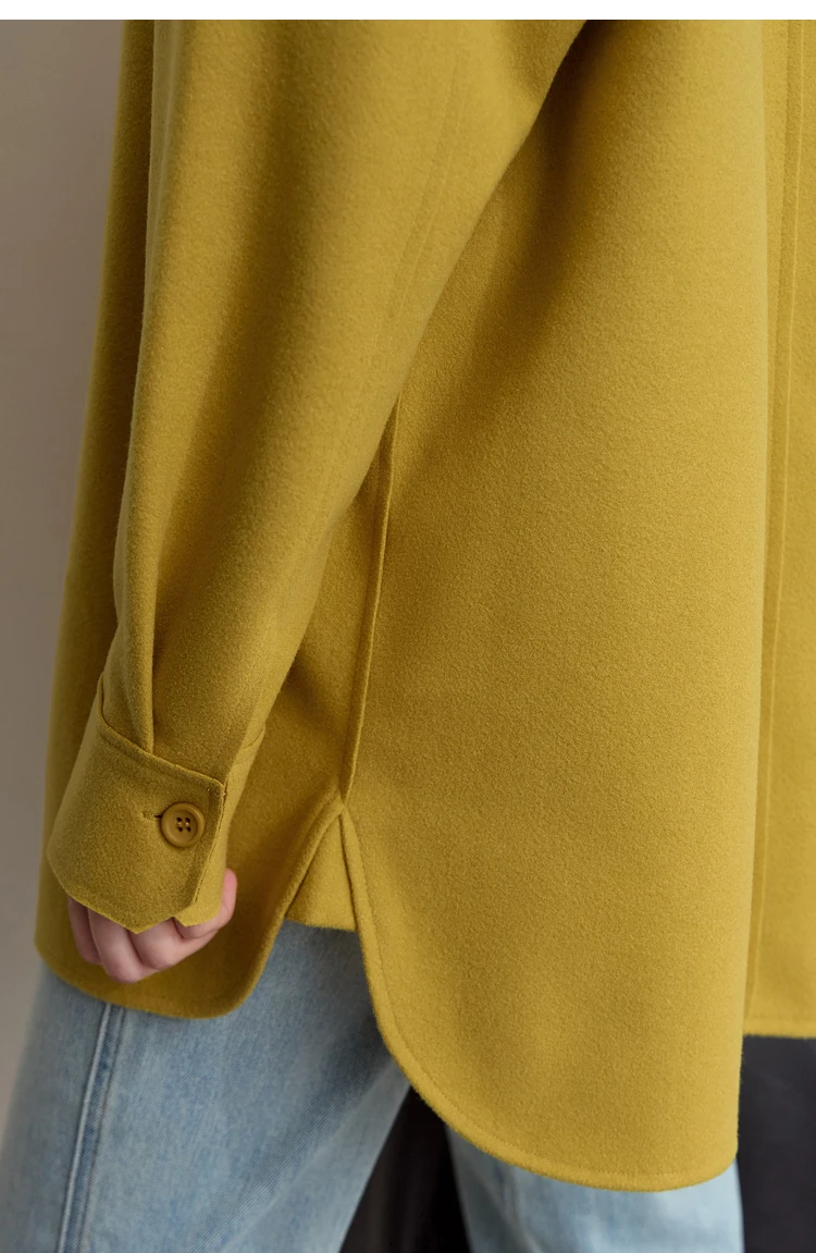 AMII Cappotti di lana per donna 2025 Inverno Nuovo stile BF Tasca allentata Manica lunga Top Caldo versatile Cappotto da donna 12424101 6