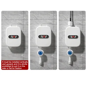 Mini scaldabagno elettrico riscaldamento rapido Set doccia a temperatura costante portatile facile da installare soffione doccia istantaneo 1