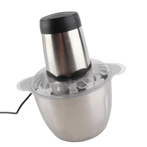 Fornello da cucina Tritacarne elettrico 3L Grande capacità domestica Acciaio inossidabile 2 marce 300W Frullatore da cucina ad alta potenza 1