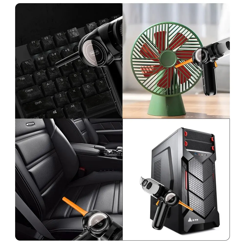 Aspirapolvere per auto senza fili 9000Pa Aspirapolvere per auto portatile ad aspirazione forte Casa e auto Aspirapolvere a doppio uso e elettrodomestico 5