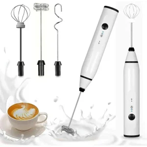 Montalatte elettrico USB Frullatore elettrico portatile con mini caffettiera Frusta per caffè Cappuccino Schiumatore per crema 1