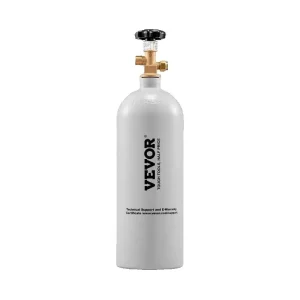 SucceBuy Bombola di gas in alluminio per serbatoio di CO2 da 5 libbre Bombola di CO2 nuovissima con serbatoio di CO2 con rivestimento spray grigio con valvola CGA320 1