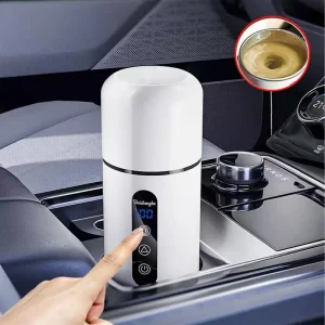 Bollitore elettrico per tazza di riscaldamento per auto portatile da 420 ml 304 LED Scaldino per controllo intelligente della temperatura Tazza di agitazione Bottiglia di riscaldamento Tazza di miscelazione 1