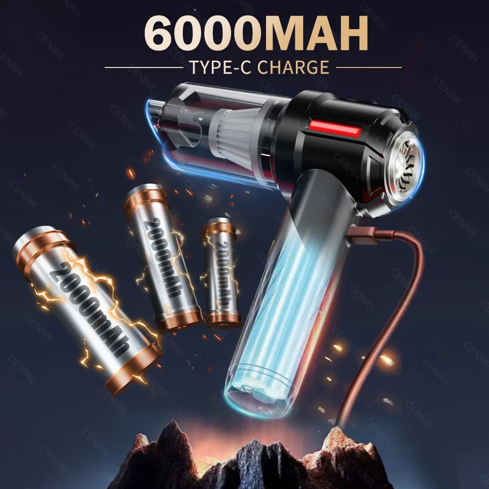 CENRR 998000 PA Aspirapolvere per auto Mini Cordless Potente pulitore per auto senza fili Aspirapolvere portatile portatile Elettrodomestico 2