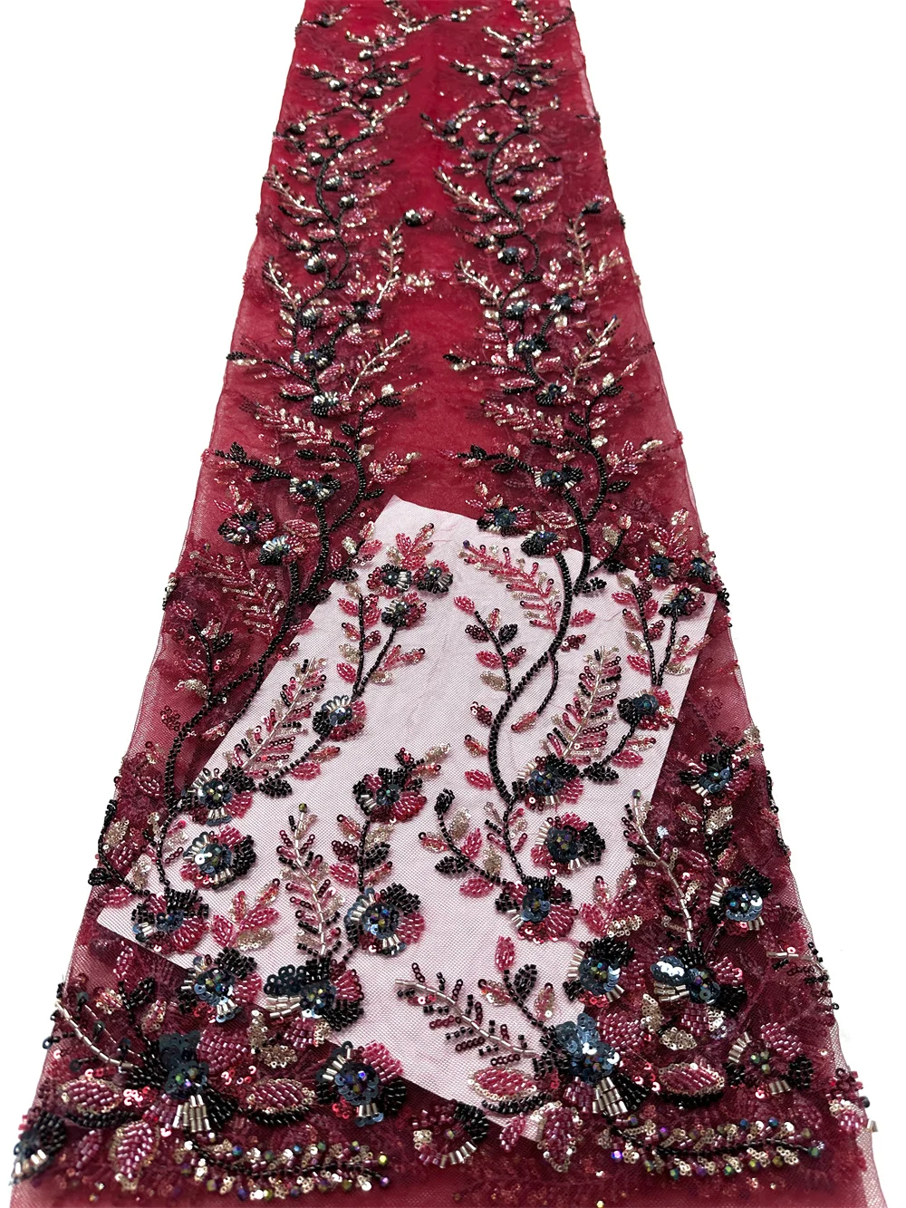 Elegante tessuto di pizzo a rete con paillettes francesi 2025 Maglia africana nigeriana di alta qualità Abito da cerimonia nuziale scintillante Tessuto da donna 1