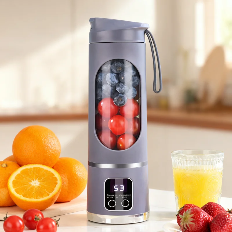 Spremiagrumi portatile con ricarica USB da 45 ml, 8-12 lame, materiale BPA, può creare succhi di frappè, comodo da trasportare in ufficio da viaggio all'aperto 1