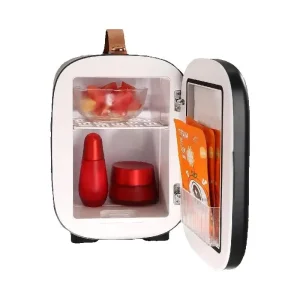 SucceBuy Mini frigorifero da scrivania da 4 litri Refrigerazione per auto Mantieni il dispositivo di raffreddamento Cosmetici portatili Maschera di calore calda Bevanda per dormitorio domestico 1