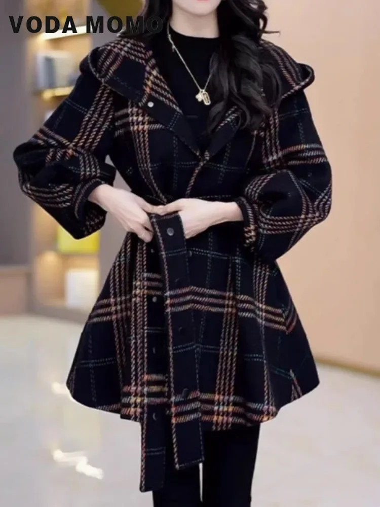 Cappotto caldo autunno inverno donna 2024 Giacca stile pendolarismo Design coreano Capispalla ampio doppio petto stile vintage 3