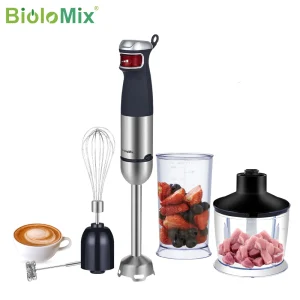 Biolomix Frullatore elettrico multifunzionale 5 in 1 Frullatore portatile ad immersione Robot da cucina Chopper Frusta Ugello 1
