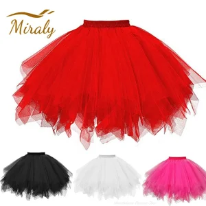 Gonna in Tulle gonna Tutu da donna anni '50 Rockabilly sottoveste per costumi di carnevale Tutu gonna sotto gonna danza gonna balletto Cosplay 1