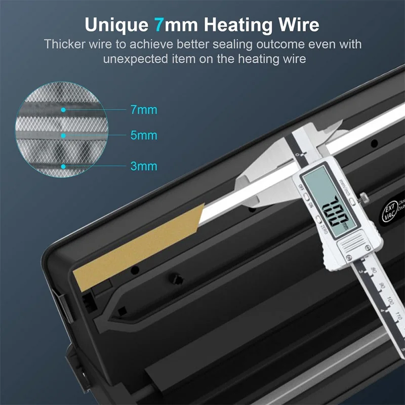 Macchina per sigillare sottovuoto per alimenti professionale per la casa elettrica Sigillatura termica a doppia pompa allargata per la conservazione degli alimenti con sacchetti di stoccaggio 4