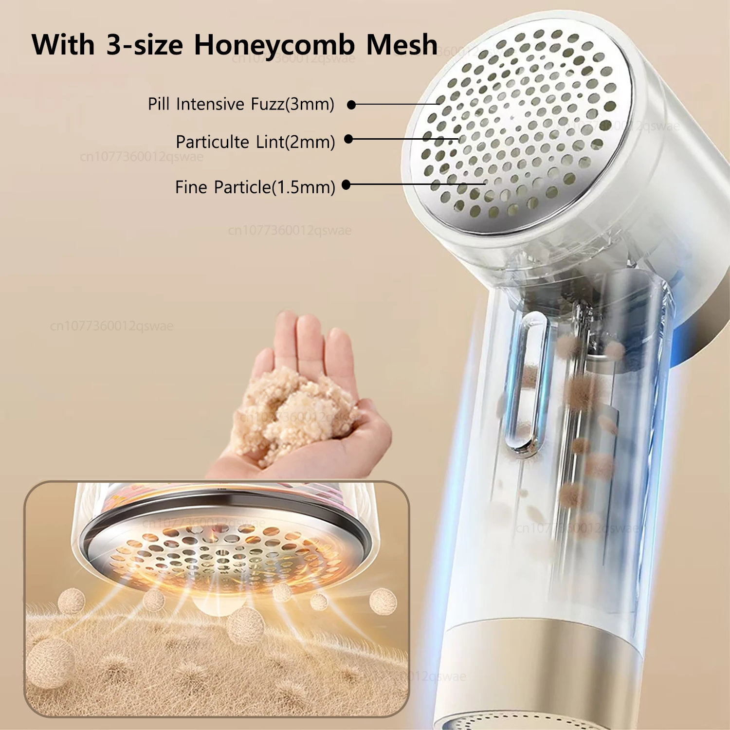 Levapelucchi elettrico Rasoio ricaricabile in tessuto per abbigliamento Dispositivo per rimuovere pelucchi Tagliacapelli elettrico portatile 3