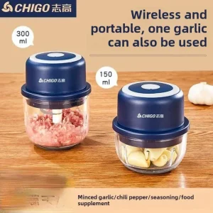Chigo tritatutto per carne tagliatrice elettrodomestico frullatore elettrico trituratore per aglio portatile senza fili per uso domestico 1