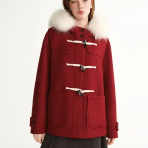 DUSHU【Lovely Christmas】2025 Inverno Plus Size Cappotto in misto lana dolce Vintage Plaid Party Holiday Coquette Giacca femminile in tweed 1