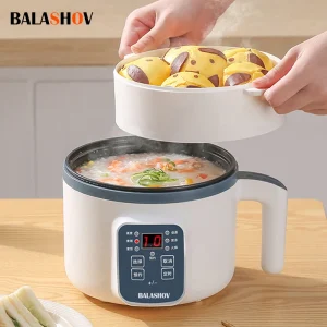 Mini fornello di riso elettrico singolo doppio strato fornello da cucina automatico intelligente per la casa 1-2 persone pentola di riso al vapore multicooker 1