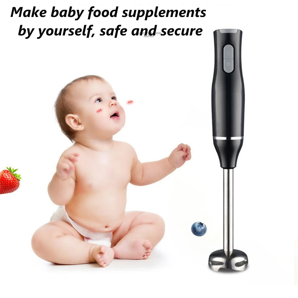 Frullatore elettrico portatile da 400 W Frullatore per frutta e verdura a 2 velocità Frullino per le uova Smerigliatrice in acciaio inossidabile Elettrodomestici EU 4