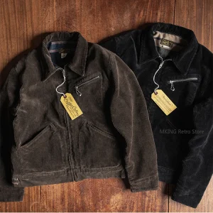 Robusto cappotto in velluto a coste pesante ispessito Bronson Giacca corta cosacca Giacca con fodera in pile Fresco 1