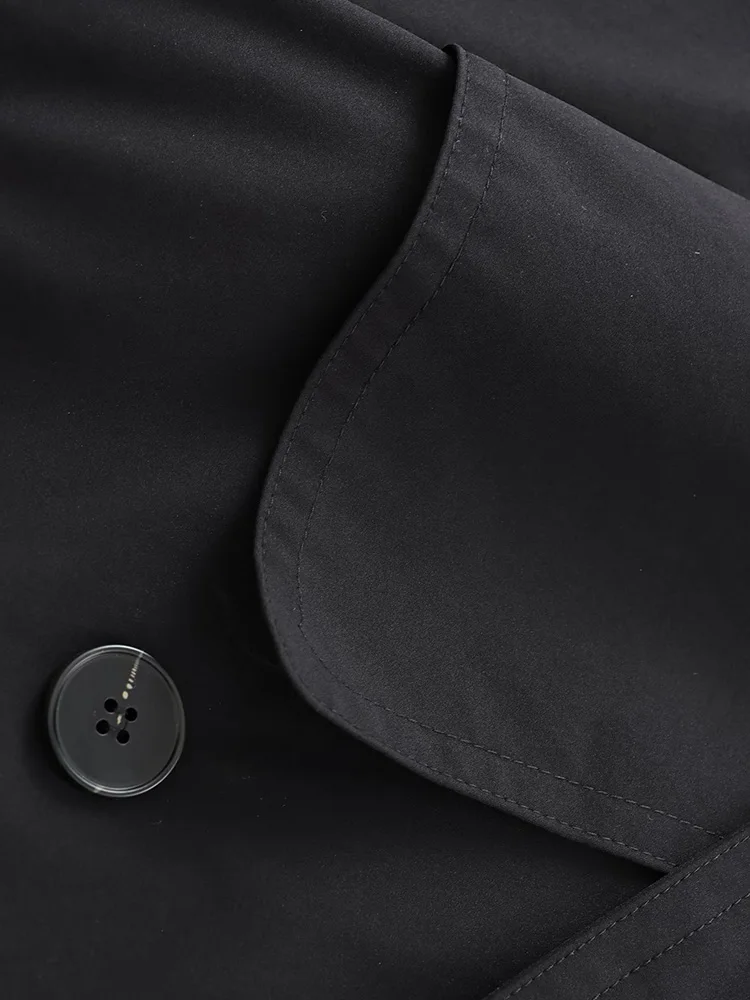 2024 autunno inverno nuove donne Casual lungo cappotto di lana retrò tinta unita da donna risvolto giacca doppiopetto giacca con cintura femminile 3