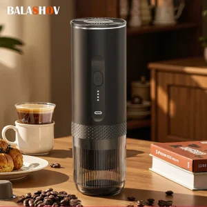 Macchina per caffè espresso portatile da 20 bar Macchina per caffè con riscaldamento Macchina per caffè con estrazione concentrata ricaricabile senza fili Ufficio da viaggio 1