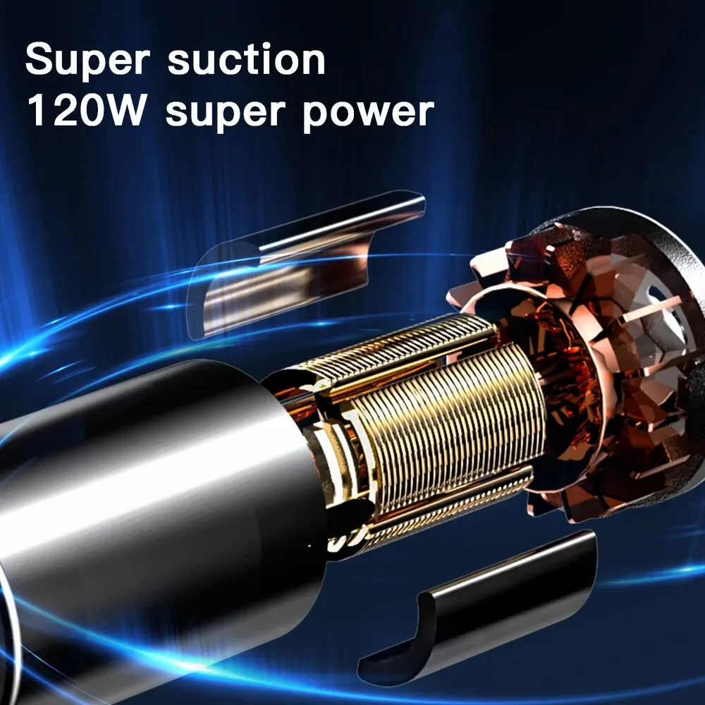 Aspirapolvere per auto senza fili 9000Pa Aspirapolvere per auto portatile ad aspirazione forte Casa e auto Aspirapolvere a doppio uso e elettrodomestico 4