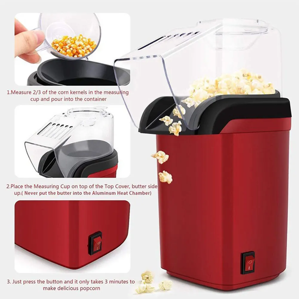 Macchina per Popcorn ad alta velocità di schiocco macchina per Popcorn completamente automatica Mini macchina per Popcorn ad aria elettrica per la cucina di casa 4