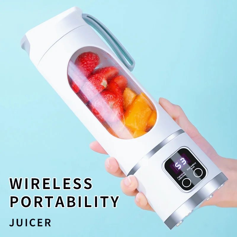 Ricarica USB a 8 lame, frullato, processore di ingredienti da cucina, spremiagrumi portatile, spremiagrumi mixer multifunzione regolabile a 3 velocità 5